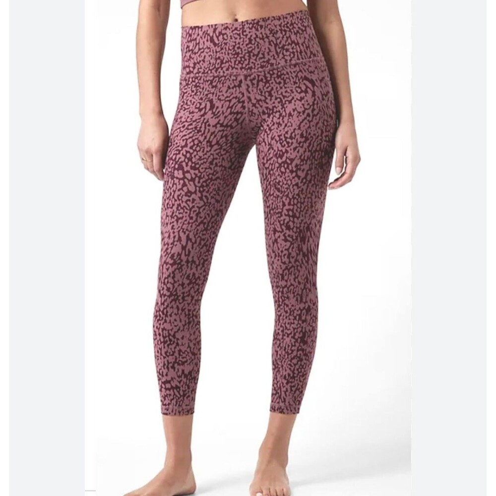 Athleta Salutation Ultimate Stash Pocket Leggings 7/8 Tight Tawny Rose Print XS